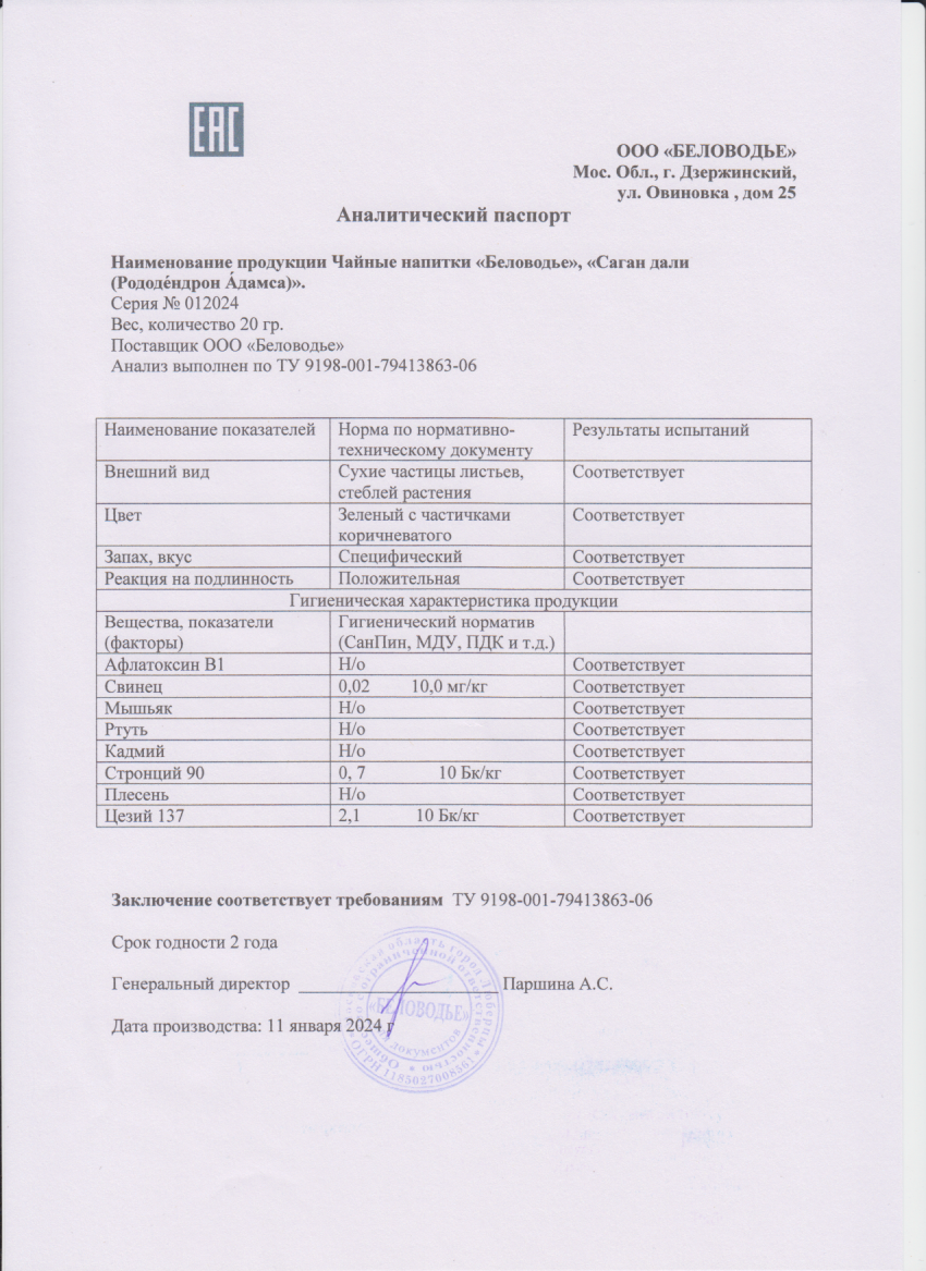 Паспорт №012024